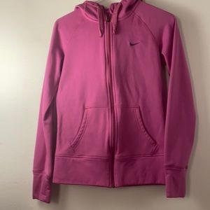 Pink Nike workout hoodie
